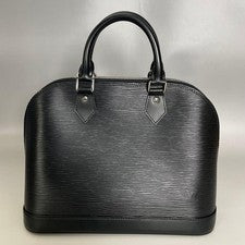 Louis Vuitton New Model Black Alma Epi Handbag with Silver Hardware #QYBLEW
