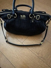 COACH Black Leather Handbag #QY4RKN