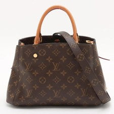 LOUIS VUITTON Montaigne BB M41055 Brown Monogram Canvas #QYB6I9