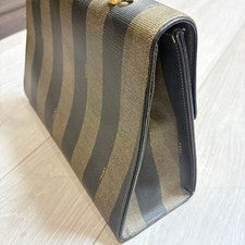 FENDI Pecan Pattern Kelly Line Handbag #QYETRG