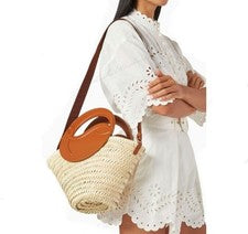 CHRISTIAN LOUBOUTIN small basket bag, Beige, Leather #QY4XIC