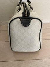 GUCCI Women's White and Black Logo Handbag, Medium Size, GUCCI #QY7PYN