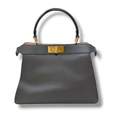 Fendi Peekaboo I See You handbag, medium size, dark gray #QY3OL1