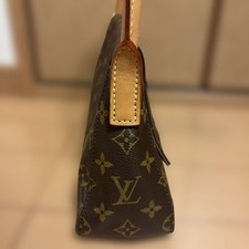 LOUIS VUITTON Monogram Mini Looping Handbag Brown Monogram Canvas #QYF8HA