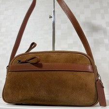 Old Coach Camera Bag, One-Shoulder, Suede, Brown Leather (y2k) #QY0V9O