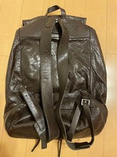 BALENCIAGA Leather Backpack Dark Brown Dust Bag #QYED9G