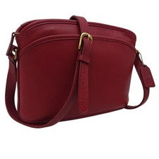 COACH Old Coach Shoulder Bag, Leather, Red, Genuine Leather, Made in USA #QY7B04