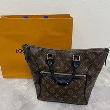 LOUIS VUITTON Monogram Canvas Handbag Classic Brown Logo Home Stored Jap #QYCWDS