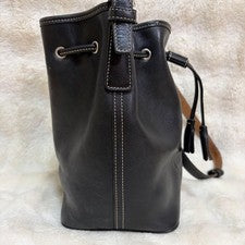 VintageCOACH Black Drawstring Bucket Bag #QY3NKE