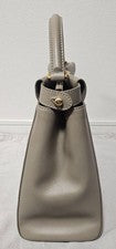 FENDI Peekaboo Regular Gray Nappa Leather Handbag #QYDYH5