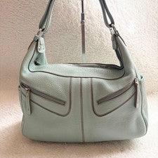 TOD'S Color: Tod's handbag, green, grained leather, genuine Green #QYDJB6