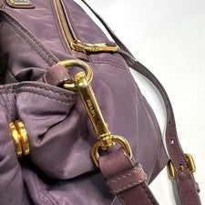 PRADA Nylon Purple Shoulder Bag #QYGB4T