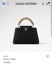LOUIS VUITTON Capucines ※※ Black Leather #QYJ4C4