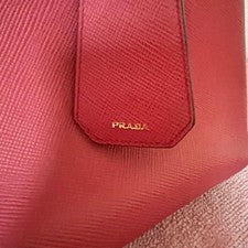 PRADA Prada Saffiano Bag Cuir Triangle Logo Pink #QYDIP9