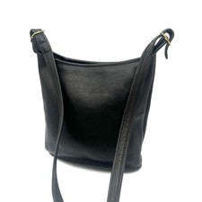 COACH Old Coach Shoulder Bag, Black Leather #QYF0AN