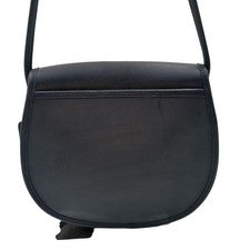 Old COACH Classic Leather Saddle Navy #QY4Y1P
