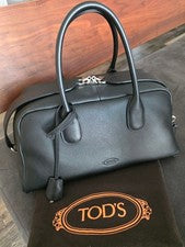 TOD'S Leather Handbag, Black #QYL8JT