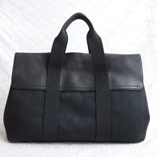 HERMES Valparaiso MM Tote Bag Handbag Black #QY30KW