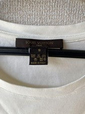 Louis Vuitton T-Shirt White/Natural Cotton No Stains, Small Spot, Pre-Owned