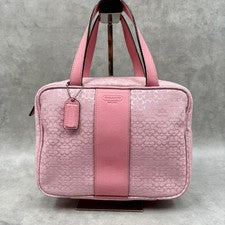 Coach Pink Handbag Cabin Bag Mini Signature #QY0G5T