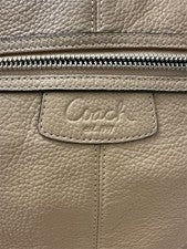 COACH Old Coach Shoulder Bag, Leather, Beige #QYF89N