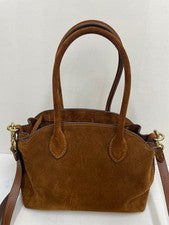COACH suede handbag, brown #QYL85C