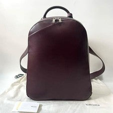 VALEXTRA My Logo Backpack Leather Bordeaux Burgundy Men #QY3G0E