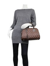 LOUIS VUITTON Damier Duomo handbag with padlock and key #QY3P0R