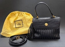 FENDI Fringe Braided Handbag/Shoulder Bag (2-Way Leather) #QYIA0P