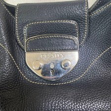 PRADA Black Leather Shoulder Bag #QYDKHB