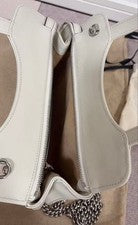 GUCCI PETITE GG Tote Bag 2-Way Shoulder Bag White #QY6P64