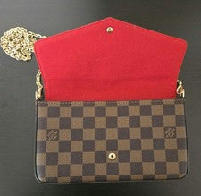 LOUIS VUITTON Damier Chain Shoulder Bag #QYEU4Q