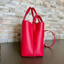FENDI Petite 2Jours Shoulder Bag, Calfskin, Red #QY5L49
