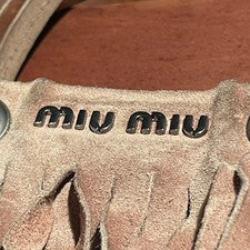 00s MIU MIU Fringe Suede Hand Bag Y2K