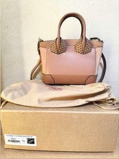 CHRISTIAN LOUBOUTIN Eloise Small Beige Leather 2-Way Bag #QYK67S
