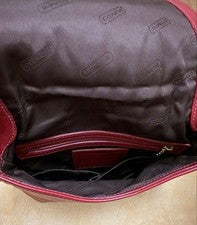 COACH Old Coach 9592 Red Leather Shoulder Bag #QY1IQK