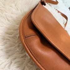 OLD COACH Leather Shoulder Bag with Flap #QY4XXV