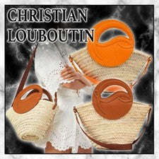 CHRISTIAN LOUBOUTIN small basket bag, Beige, Leather #QY4XIC
