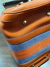 GUCCI Orange Leather Handbag Shoulder Bag W32 H15 Department Store #QYE6FV