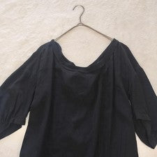 Miu Miu 100% Silk Back Ribbon Frill Dress Black 36 Italy
