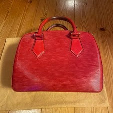 LOUIS VUITTON Epi Leather Red Handbag Dustbag Authentic Boutique Buy #QY7IJU