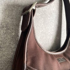 Y2K Old Coach One-Shoulder Bag Ergo Brown Nylon #QYHKZ9