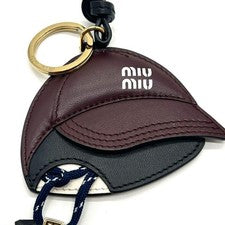 MIUMIU Cap Motif Charm Mirror Keychain
