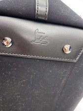 Christian Louboutin Frangibus Small Canvas Bag, Black, 3215121, some sta #QY858L