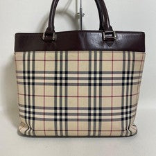 BURBERRY 2602-142 Burberry Handbag, Dark Brown, Nova Check Leather #QYK6DD