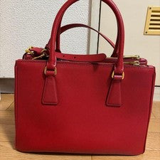 PRADA Saffiano Galleria 2-Way Bag, Red #QY6GAK