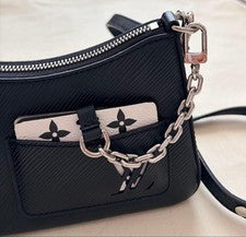 LOUIS VUITTON Malerini Mini Black Epi Grain Cowhide Leather 19x13.5x6.5c #QY9WZJ