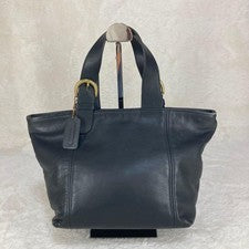 COACH Old Coach Leather Tote Bag, Black #QY387E