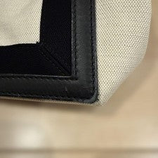 BALENCIAGA Navy Cabas S Canvas Black Tote Bag #QYK6ZD