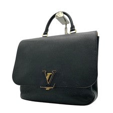 LOUIS VUITTON 2-way handbag, black with gold hardware (LV hardware) #QYCOSE